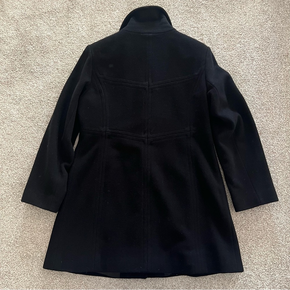 NWOT Anne Klein Black Wool Mid Length Coat - Picture 6 of 13